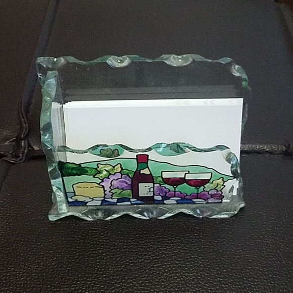 Stained glass business card holder - Picture 1 of 6